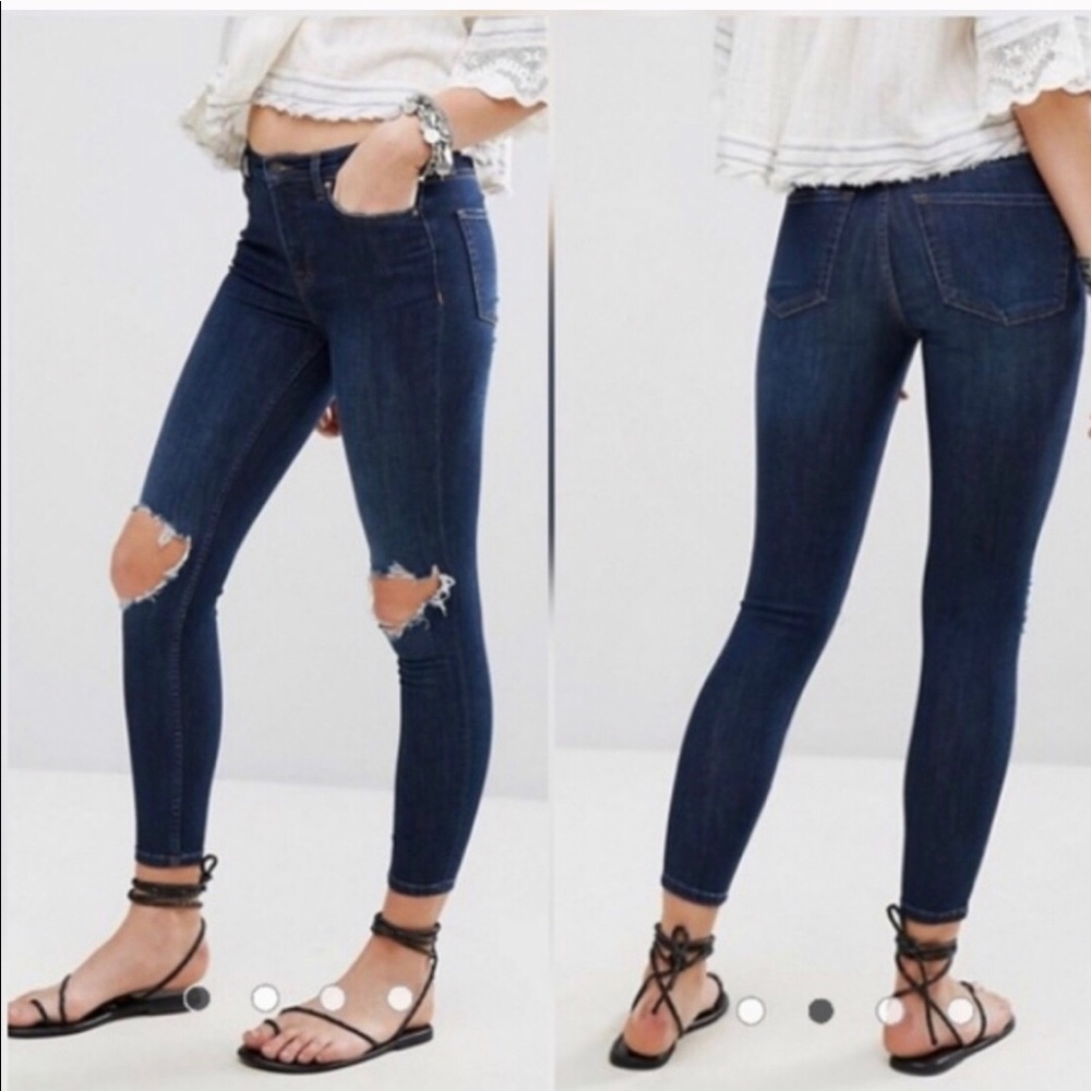 Busted knee high rise skinny free people